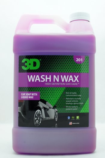 3D 201  Wash N Wax Car Wash Soap - Hyper-Concentrated Foaming High Gl – 3D  Car Care Miami