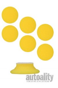 Buff and Shine 144CR | 1" Uro-Tec Dark Yellow Light Polishing Foam Pad - 6pk