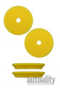 Buff and Shine 344CR | 3" Uro-Tec Dark Yellow Light Polishing Foam Pad - 2pk