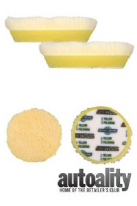 Buff and Shine 3KFWY | 3" Uro-Wool Yellow Polishing Pad - 2pk